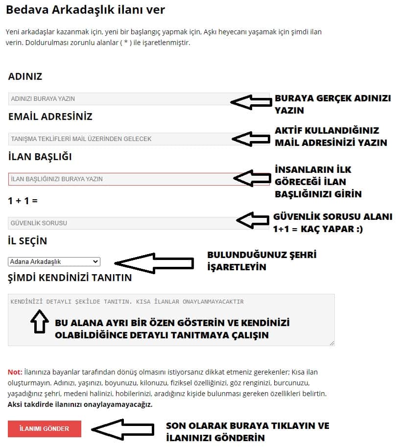 100 ücretsiz ARKADAŞLIK SİTESİ